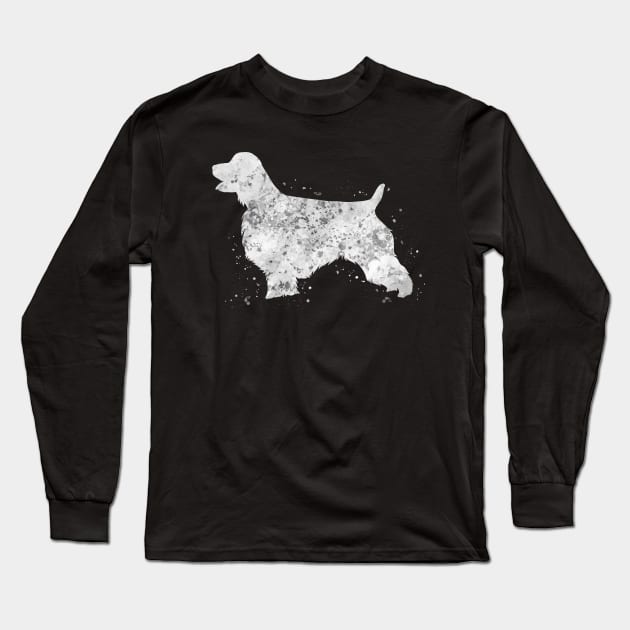 English springer spaniel dog Long Sleeve T-Shirt by Yahya Art